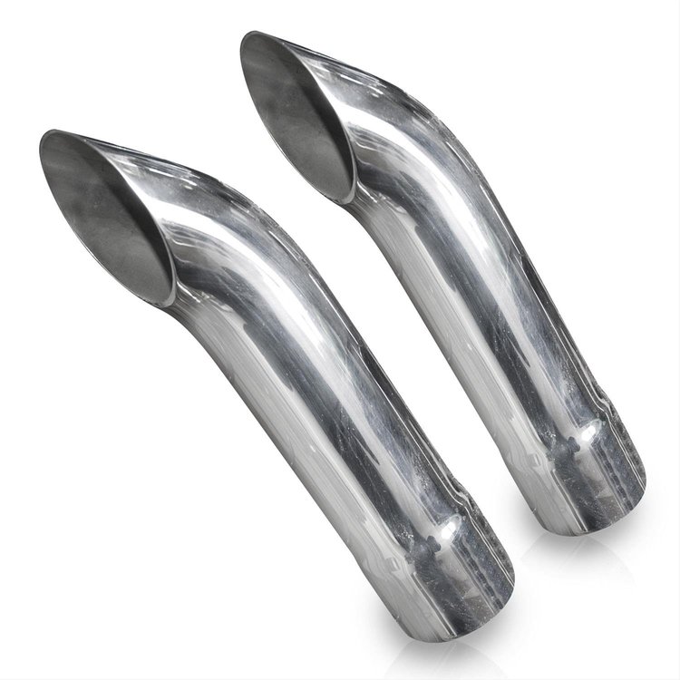 7070250 Exhaust Tail Pipe Tip, Universal, Extended Turn Down Tips 2-1/2" Inlet