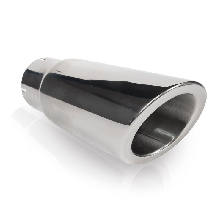 795225 Exhaust Tail Pipe Tip, Universal, Double Wall Slash Cut Tip 4" Body