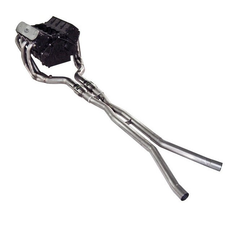 C6052HCAT Exhaust Header Pipe Kit, 2005-2008 Chevy Corvette C6 6.0L/6.2L & 7.0L, Headers 2" With Catted Leads Factory Connect