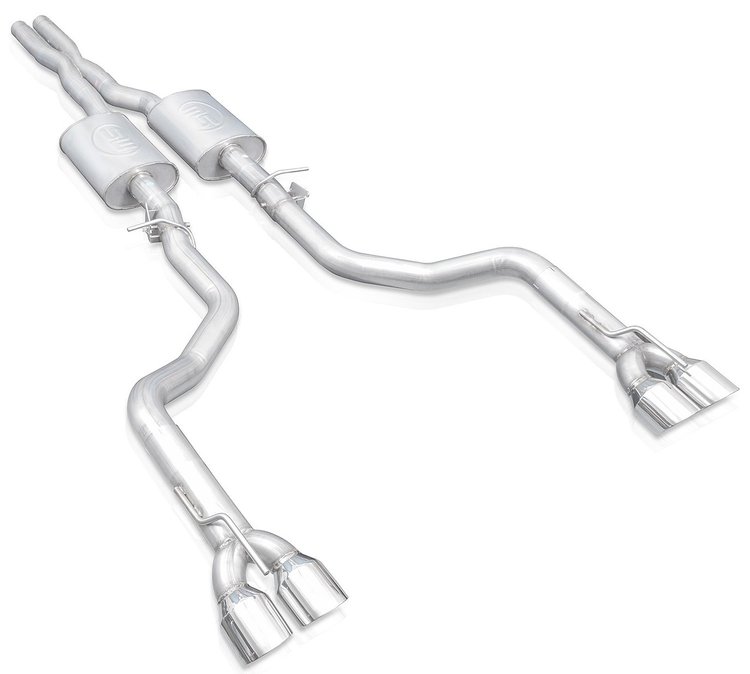 Redline Series Cat-Back Exhaust System with X-Pipe Dodge Challenger 6.2L, 6.4L Hemi - Polished Tips - Aggressive Sound