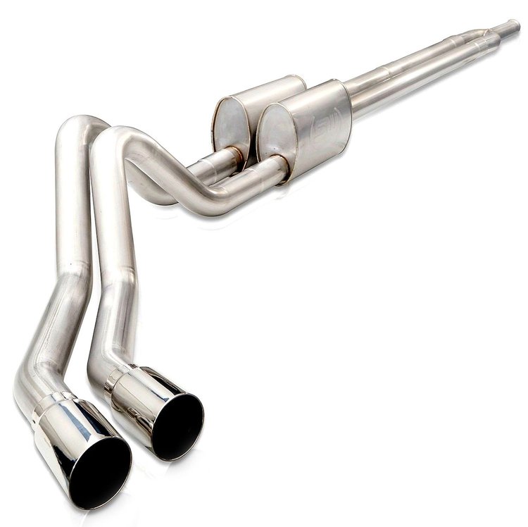 CT19CBYL Legend Series Cat-Back Exhaust System 2019 Silverado/Sierra 1500 5.3L - 4 in. Polished Tips - Distinctive Growl/Rumble