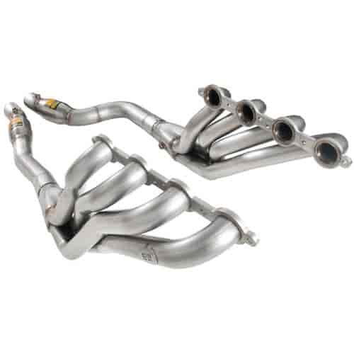 Cadillac CTS-V 2009+ Headers featuring 2-inch primaries and 3 lead pipes with High-Flow Catalytic Co