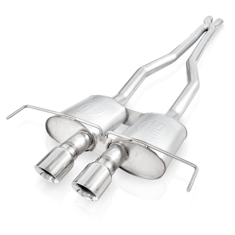 CTSV9CPCBHDR Exhaust System Kit, 2009-2015 Cadillac CTS-V Coupe LSA 6.2L, Coupe Catback Dual Turbo Chambered Mufflers