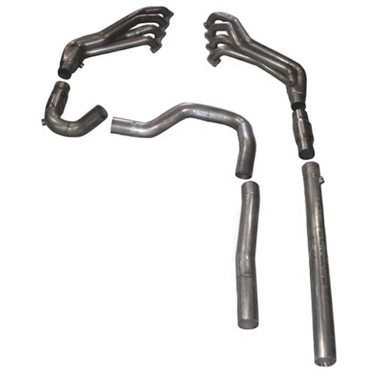 07-08 CHEVY TAHOE AND YUKON LT 1 3/4 PRIMARY TUBES WITH 2.5 COLLECTORS. INCLUDES CLAMPS O2 EXTENSION