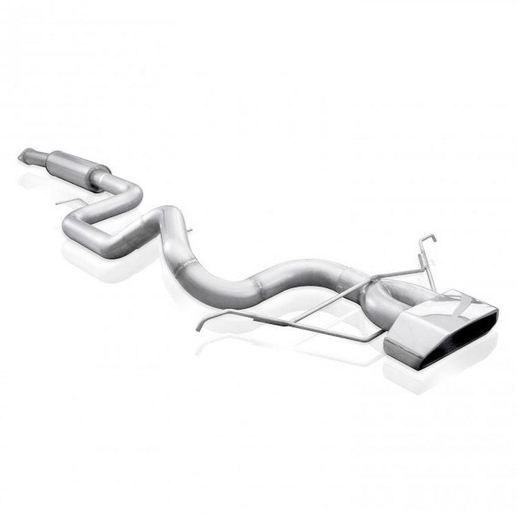 FC13CB-WT Exhaust System Kit, 2013-2018 Ford Focus ST 2.0L, Catback Vintage Round Muffler Wide Oval Tip Factory Connect