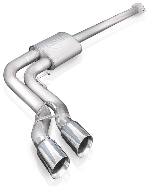 FT18CBFT Cat-Back Exhaust System 2015-2019 Ford F-150 5.0L - Lightning Style - Passenger Side in Front of Tire Exit