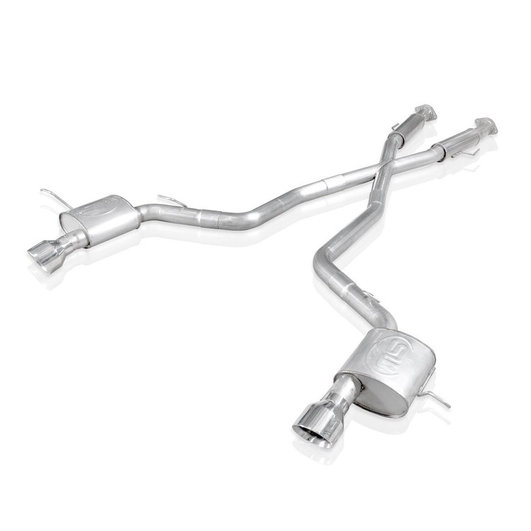 JEEP64CB-C Exhaust System Kit, 2012-2018 Jeep Grand Cherokee 6.4L, Catback Dual Chambered Mufflers Factory Connect
