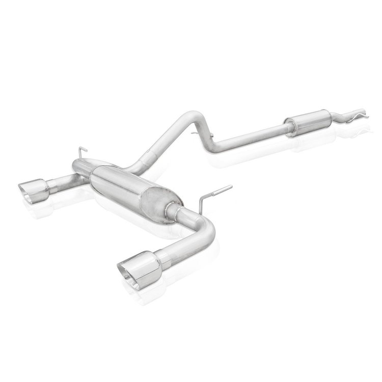 JPJKUCB Exhaust System Kit, 2012-2018 Jeep Wrangler JK / JKU 3.6L, Catback Dual Outlet Turbo Muffler Factory Connect
