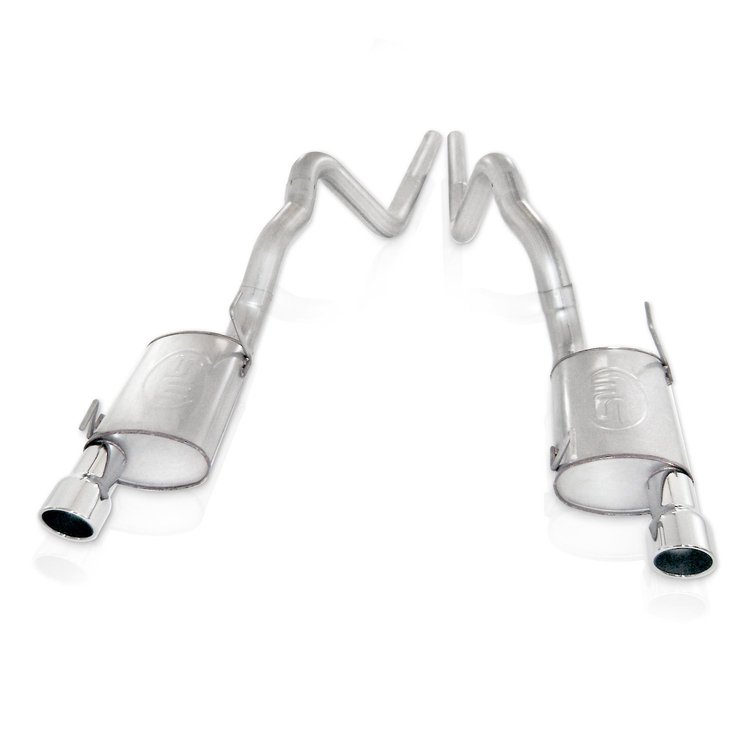M09GT Exhaust System Kit, 2007-2010 Ford Mustang Shelby GT500 5.4L, Catback Dual Chambered Mufflers Performance Connect