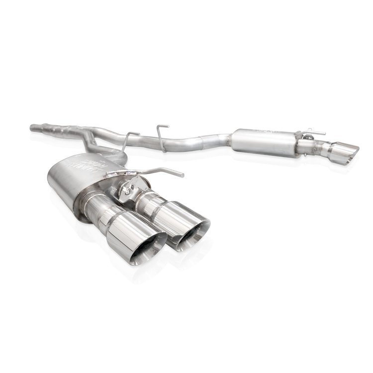 Redline Cat-Back Exhaust System with X-Pipe Performance Connect for 2024-2026 Ford Mustang GT 5.0L [3 in., Polished Quad Tips]