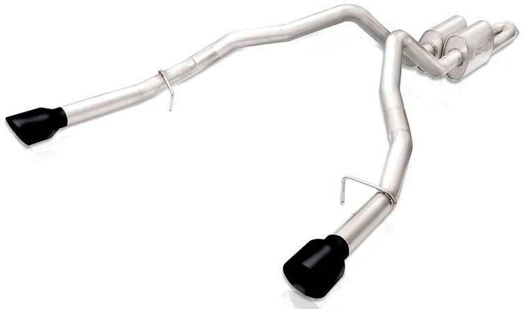 RAM19CBR-B Redline Series Cat-Back Exhaust System with Y-Pipe & X-Pipe Dodge Ram 1500 5.7L - 5 in. Black Tips - Aggressive Sound