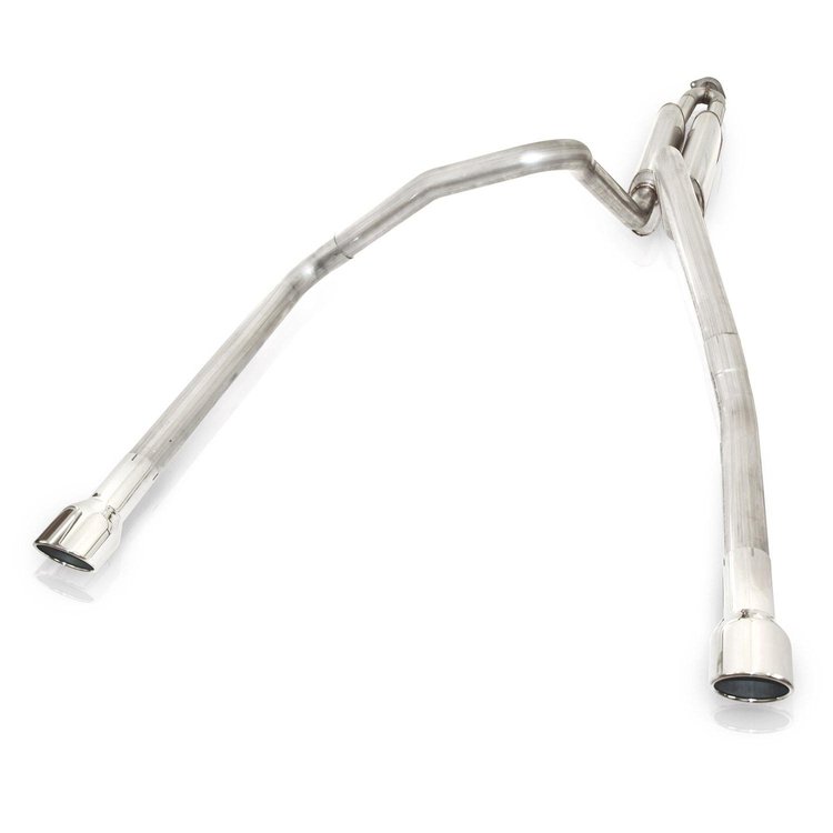 TBTDLMFCB Exhaust System Kit, 2006-2009 Chevy Trailblazer SS 6.0L, Dual Turbo S-Tube Mufflers Y-Pipe Factory Connect