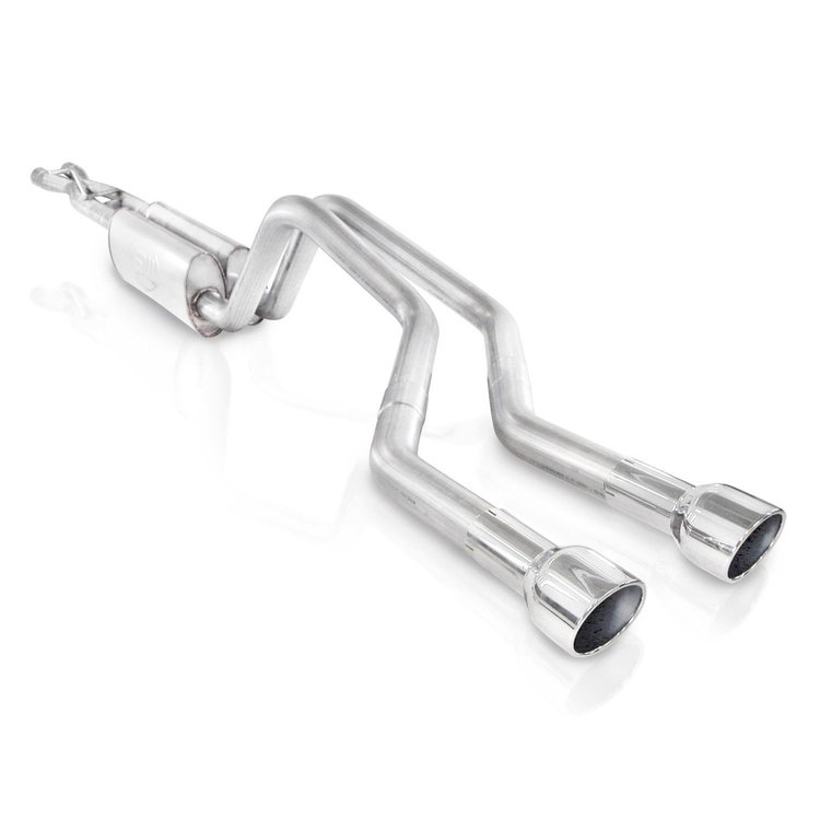 TBTDLMFCO Exhaust System Kit, 2006-2009 Chevy Trailblazer SS 6.0L, Dual Turbo S-Tube Mufflers Center Exit X-Pipe Factory Connect
