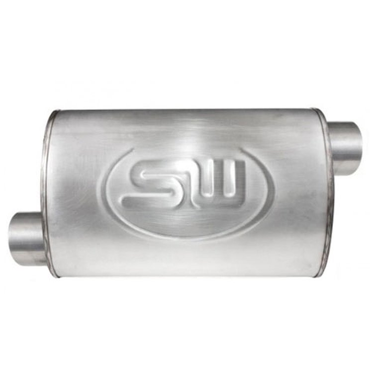 TM5C3O3OPS Exhaust Muffler, Universal, Turbo Chambered Muffler 3" Offset/Offset Opposite Side