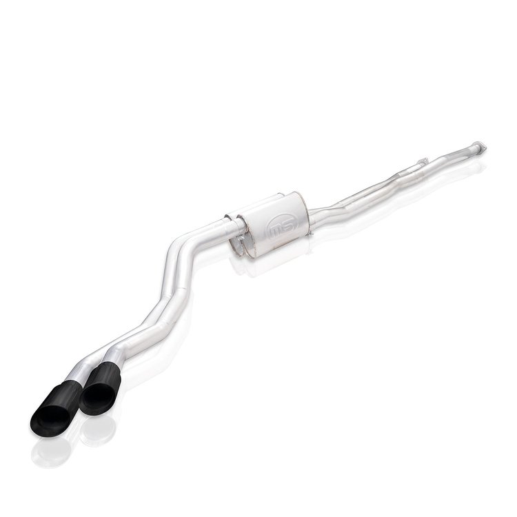 TOYT14CBL-B Exhaust System Kit, 2014-2020 Toyota Tundra 5.7L, Legend Catback With Black Tips