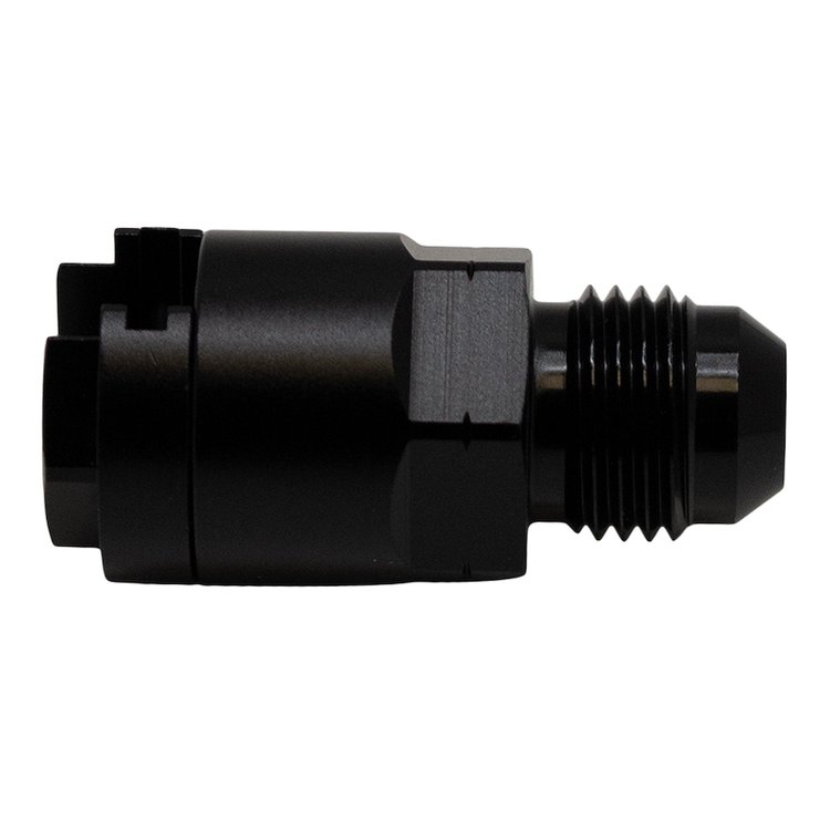 6020121B 6AN Male Flare to 5/16 Inch Female EFI Quick Connect Adapter Anodized Matte Black