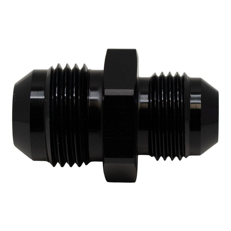 6020206B 10AN Male Flare to 8AN Male Flare Reducer Straight Anodized Matte Black