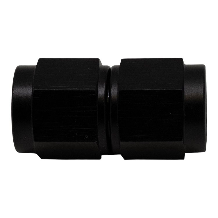 6020209B 6AN Flare Female Swivel to 6AN Flare Female Swivel Anodized Matte Black