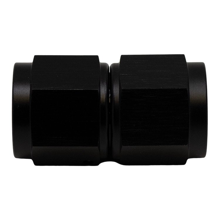6020210B 8AN Flare Female Swivel to 8AN Flare Female Swivel Anodized Matte Black
