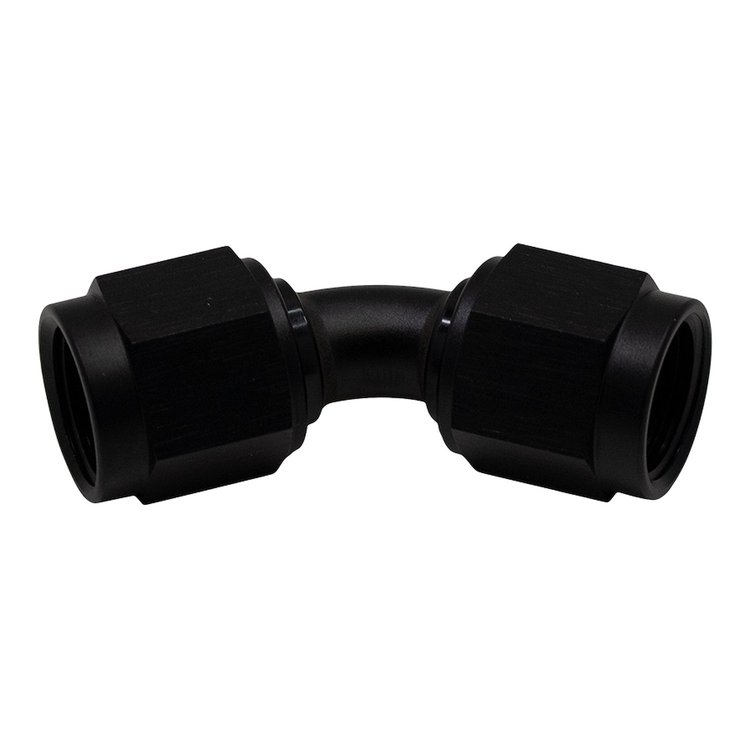 6020212B 6AN Flare Female Swivel 45-Degree to 6AN Flare Female Swivel 45-Degree Anodized Matte Black