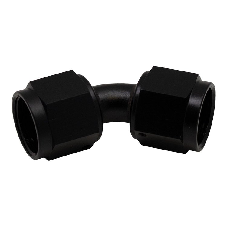 6020213B 8AN Flare Female Swivel 45-Degree to 8AN Flare Female Swivel 45-Degree Anodized Matte Black