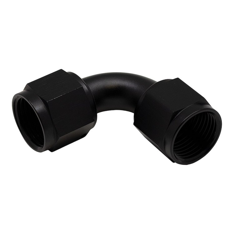 6020217B 10AN Flare Female Swivel 90-Degree to 10AN Flare Female Swivel 90-Degree Anodized Matte Black