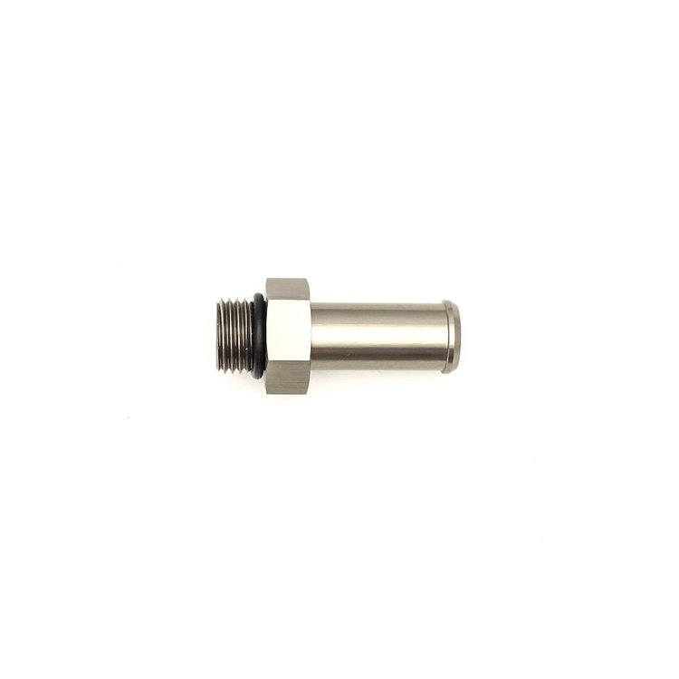 6020503 6AN ORB Male to 1/2 Inch Male Barb Fitting (Incl O-Ring) Anodized DW Titanium