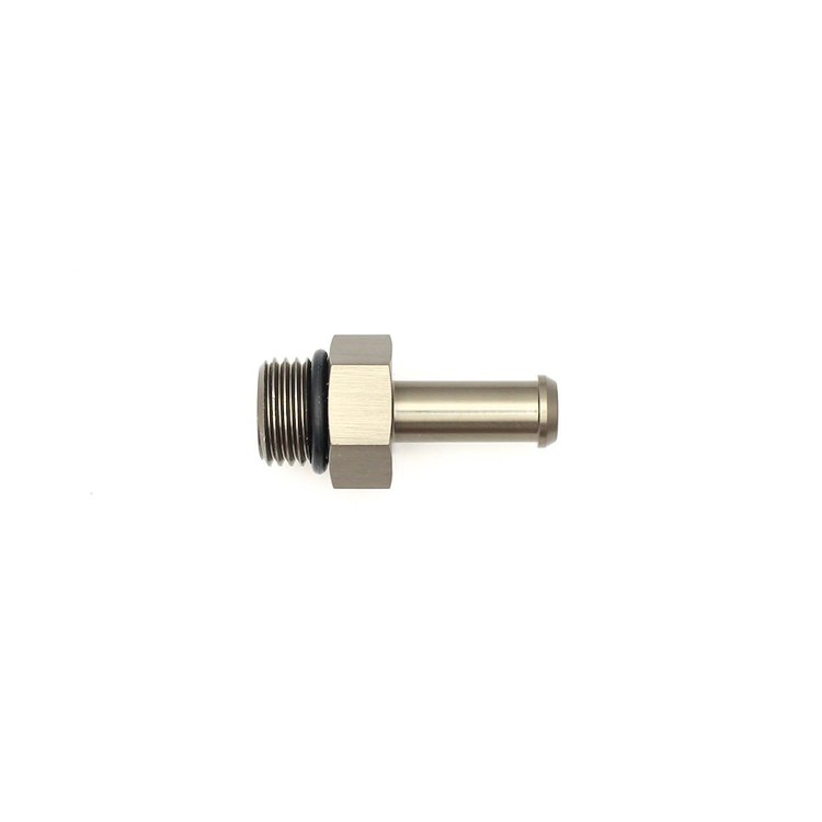 6020505 6AN ORB Male to 5/16 Inch Male Barb Fitting (Incl O-Ring) Anodized DW Titanium