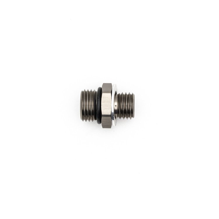 6020602 6AN ORB Male to M12 X 1.5 Metric Male (Incl O-Ring and Crush Washer) Anodized DW Titanium