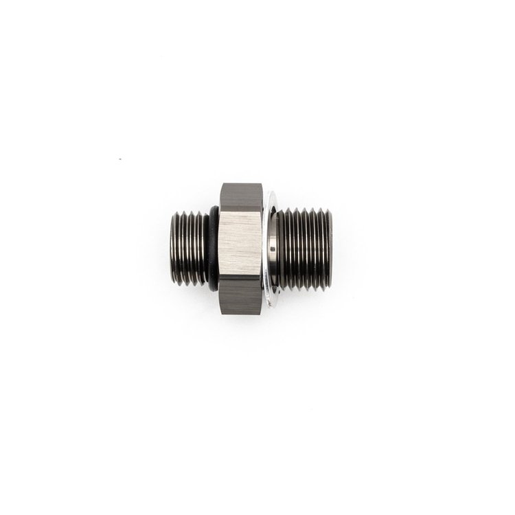 6020604 6AN ORB Male to M16 X 1.5 Metric Male (Incl O-Ring and Crush Washer) Anodized DW Titanium