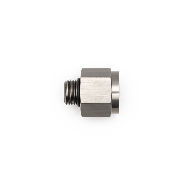 6020605 6AN ORB Male to M18 X 1.5 Metric Female (Incl O-Ring) Anodized DW Titanium