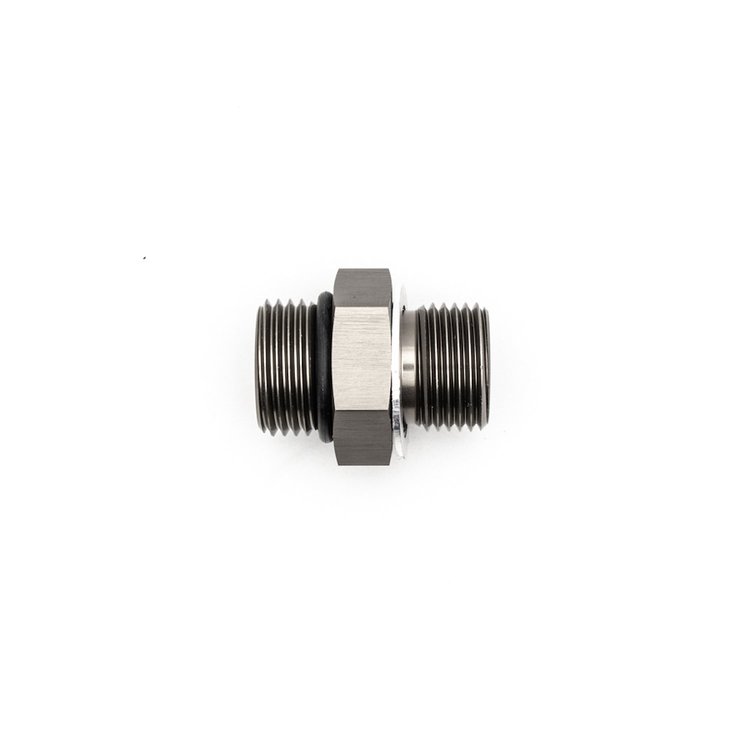 6020612 8AN ORB Male to M18 X 1.5 Metric Male (Incl O-Ring and Crush Washer) Anodized DW Titanium