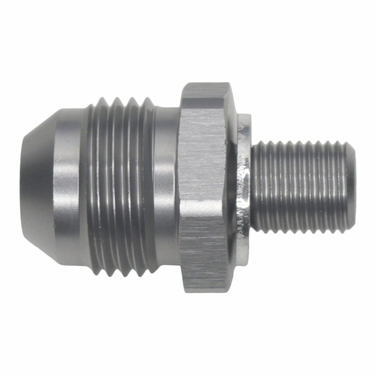 6020621 8AN Male Flare to M10 X 1.0 Male Metric Anodized Titanium