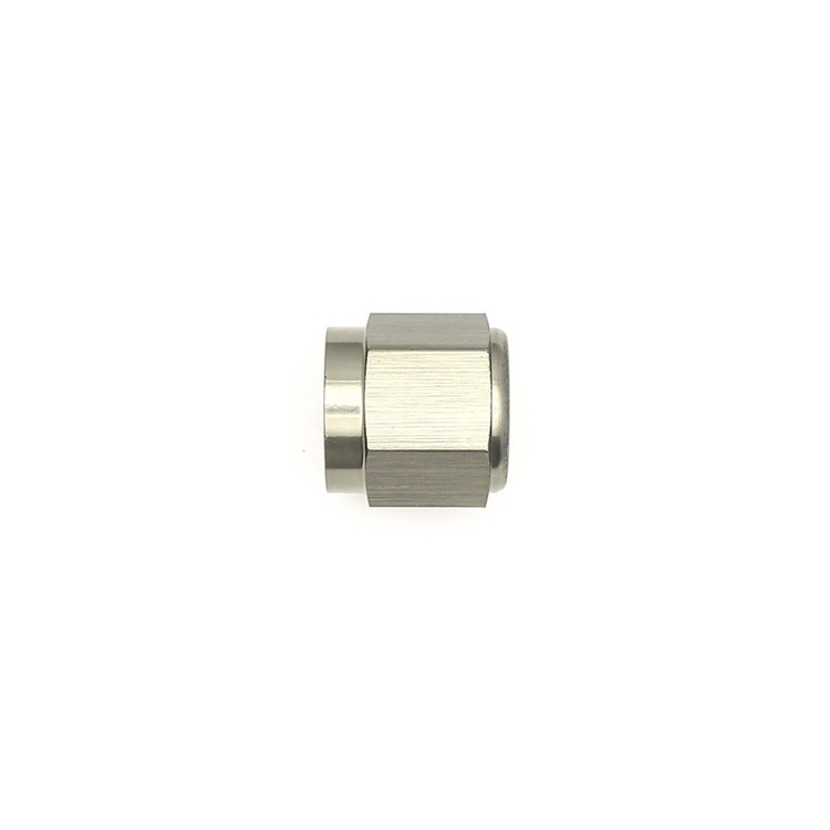 6020714 6AN Female Flare Cap Anodized DW Titanium