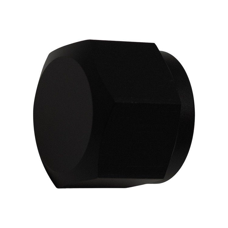 6020716B 10AN Female Flare Cap Anodized Matte Black