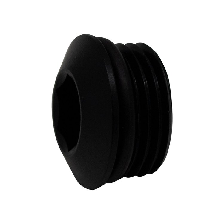 6020719B 10AN ORB Male Plug Low Profile Internal Allen/Hex (Incl O-Ring) Anodized Matte Black