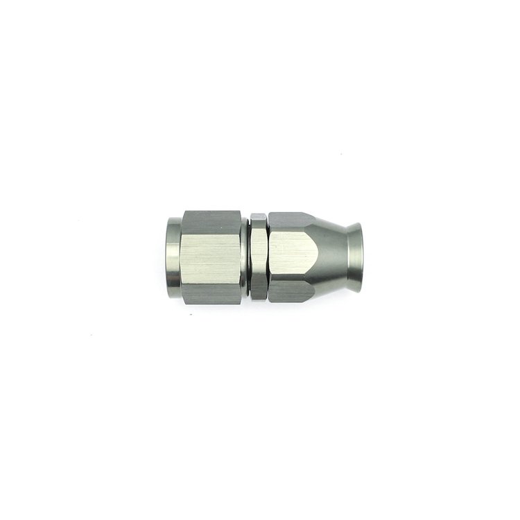 6020854 8AN Female Swivel Straight Hose End PTFE (Incl 1 Olive Insert) Anodized DW Titanium