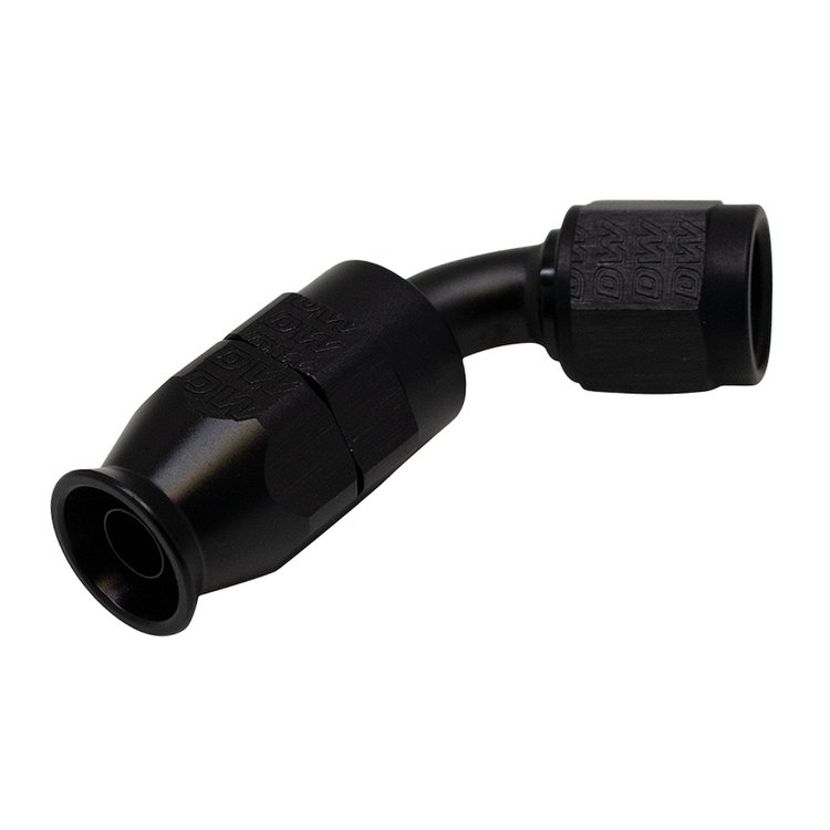 6020871B 6 AN Female Flare Swivel (Incl Ferule/Olive) 60-Degree Hose End PTFE Anodized Matte Black