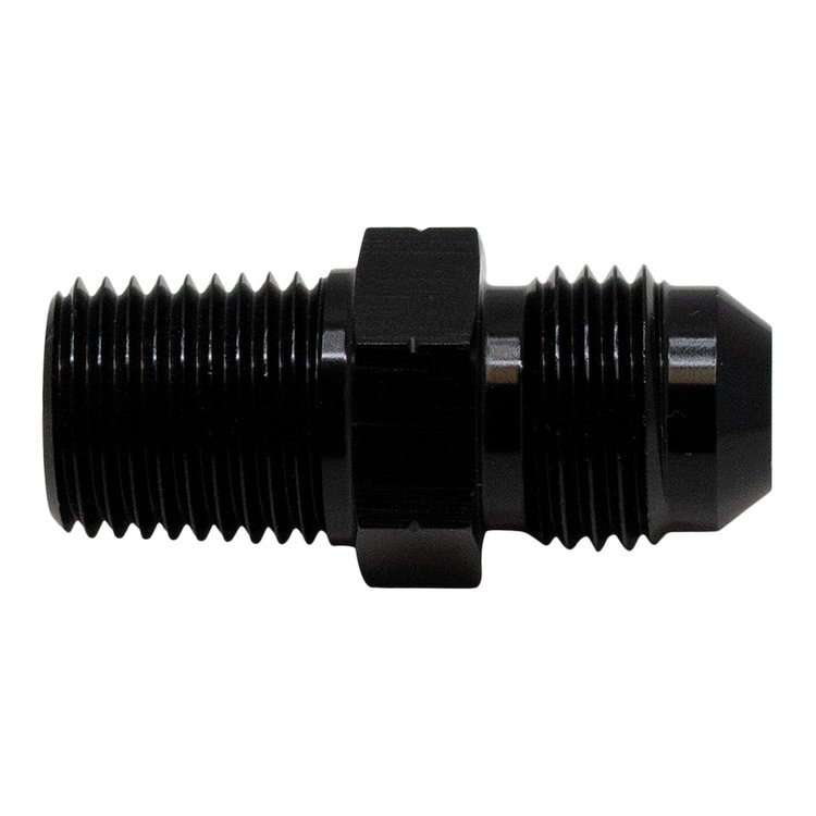 6020901B 6AN Male Flare to 1/4 Inch Male NPT Adapter Anodized Matte Black