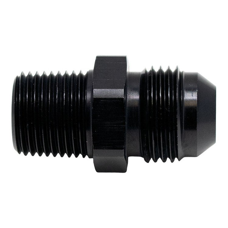 6020905B 8AN Male Flare to 3/8 Inch Male NPT Adapter Anodized Matte Black