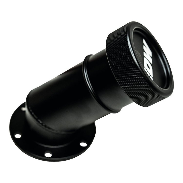 603FSTANGLE Angled Filler Neck/w Cap Matte Black
