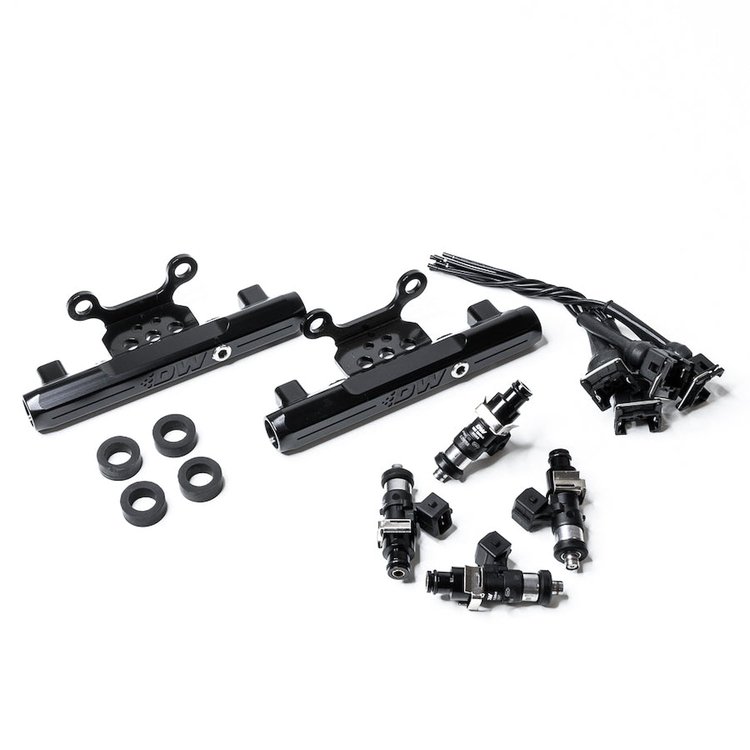 61011500 Subaru side feed to top feed fuel rail conversion kit and 1500cc fuel Injectors for 04-06 STI and Legacy GT