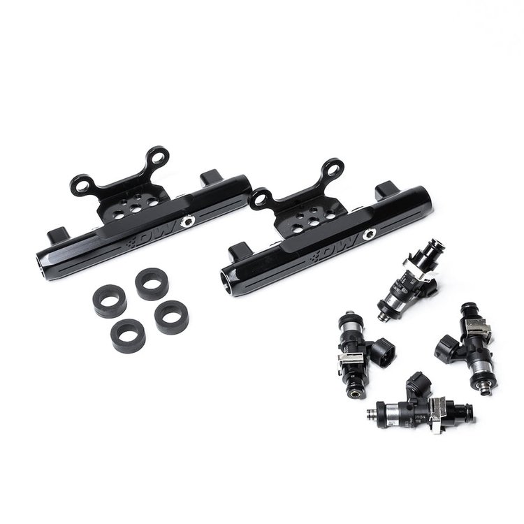 61012200 Subaru side feed to top feed fuel rail conversion kit and 2200cc fuel Injectors for 04-06 STI and Legacy GT