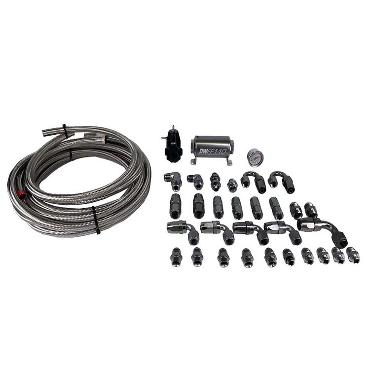 6621 X3 Series Pump Hanger -8AN feed with -6AN return CPE Plumbing Kit for 1999-2004 Ford F-150 Lightning