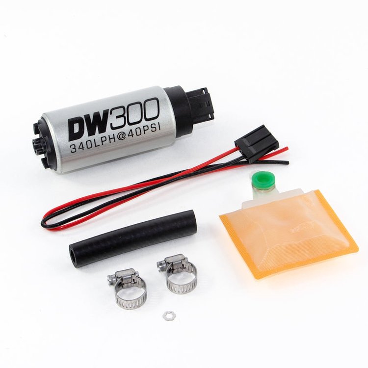 93011000 DW300 series 340lph in-tank fuel pump w /Universal Install Kit. Fits Most