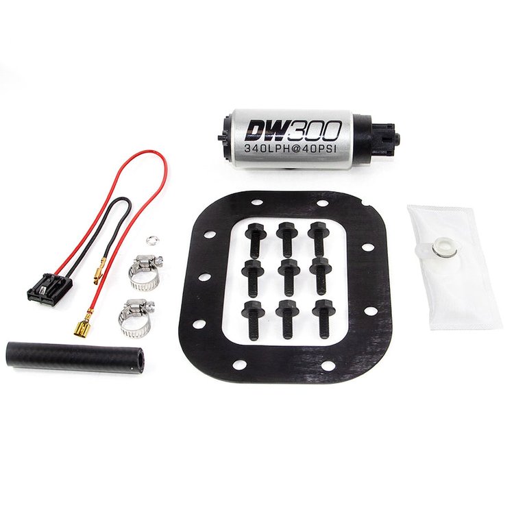 93011027 DW300 series 340lph in-tank fuel pump w/ install kit for Corvette 84-85 5.7L