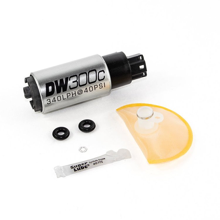 93071018 DW300C series 340lph compact fuel pump without mounting clips and install kit for IV Gen Holden Commodore 07-13 6.0 V8