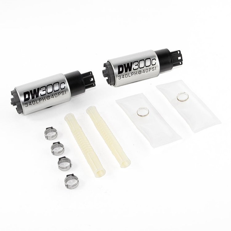 93071033 DW300C Series 340lph Compact Fuel Pump for 03-04 Ford Mustang Cobra (2 pumps included)
