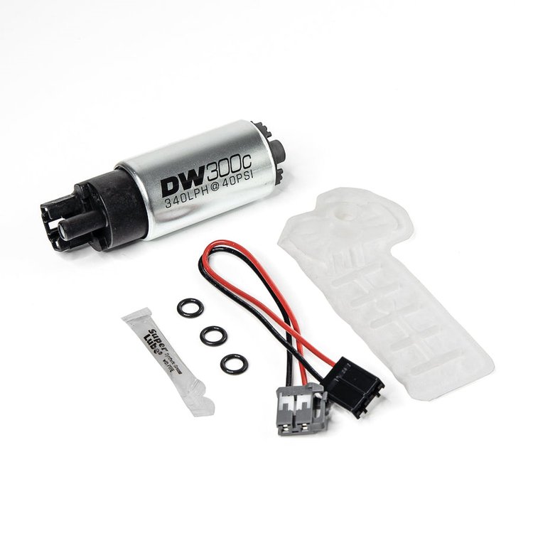 93071061 DW300C Series 340lph compact fuel pump without mounting clips and install kit for 2016+ Infinity Q50 2023 Nissan Z