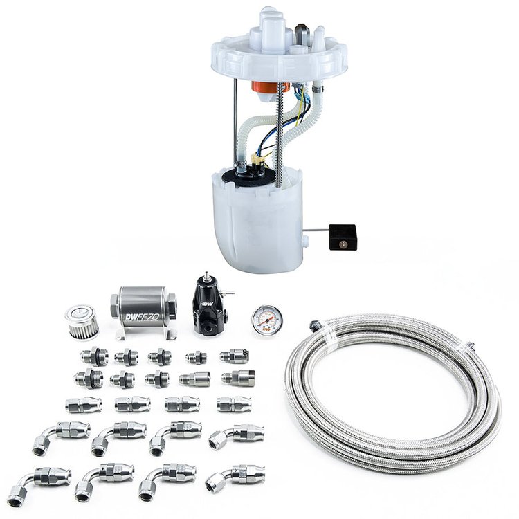 94016087042 DW400 Pump Module + Return Kit SS PTFEfor 9th Gen 2012-15 Honda Civic Si and 2013-15 Acura ILX
